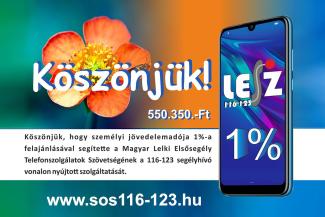 Köszönjük, hogy személyi jövedelemadója 1%-a felajánlásával segítette a LESZ-t!